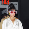 Rihanna Style Oversized Rhinestone Celebrity Sunglasses