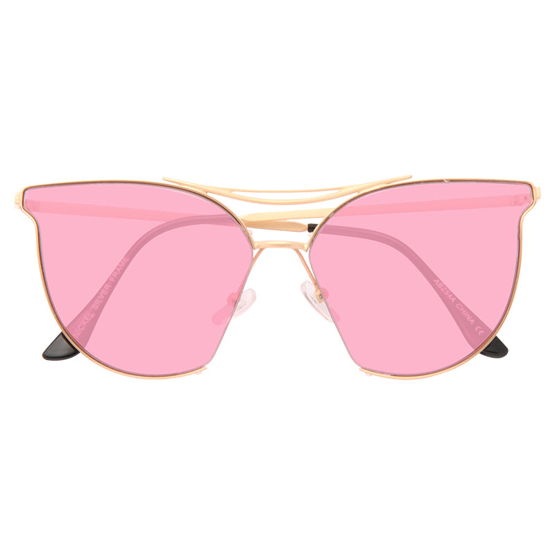 Gentle Two Designer Inspired Semi-Rimless Horn Rimmed Sunglasses