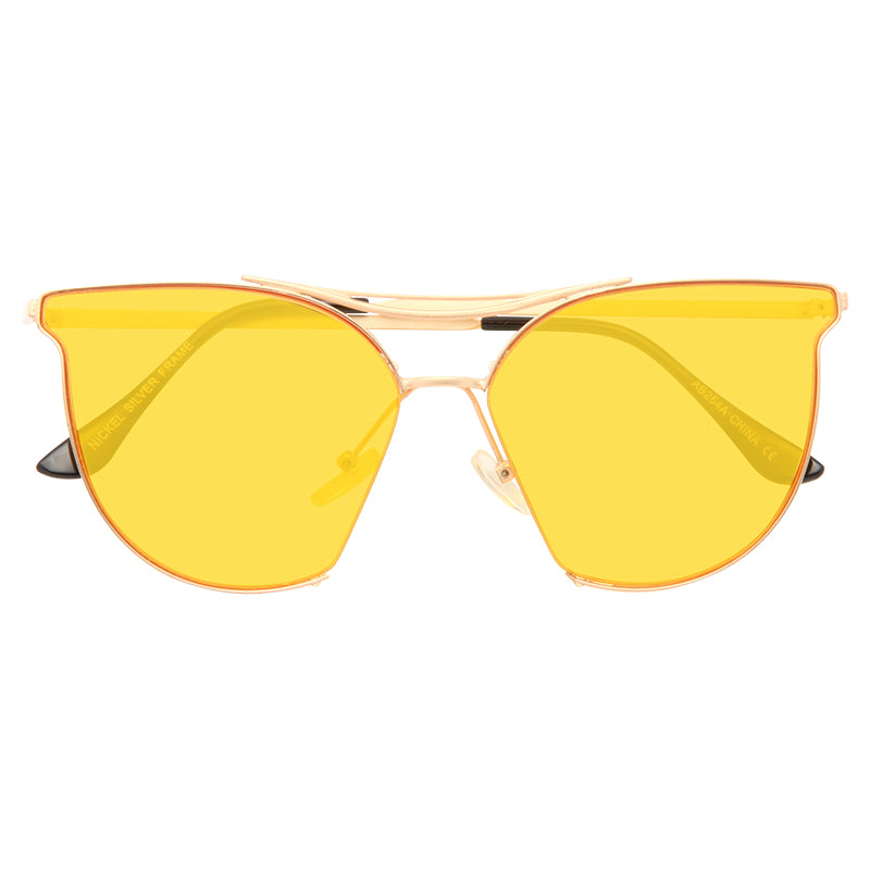Gentle Two Designer Inspired Semi-Rimless Horn Rimmed Sunglasses