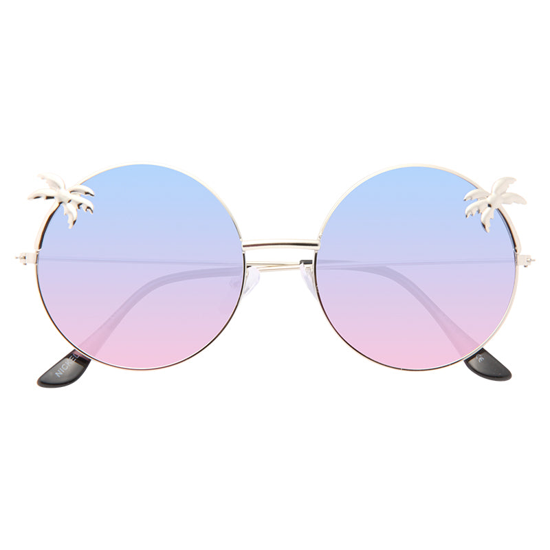 Palm Split Tint Round Sunglasses