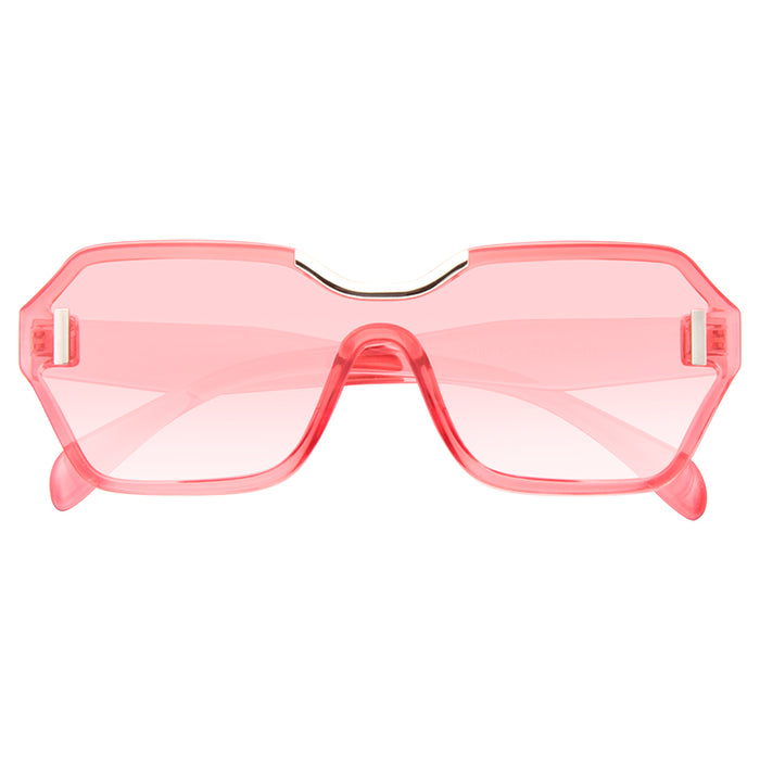 Hide Designer Inspired Semi Rimless Shield Sunglasses