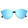 Leonard Designer Inspired Rimless Color Mirror Horn Rimmed Sunglasses