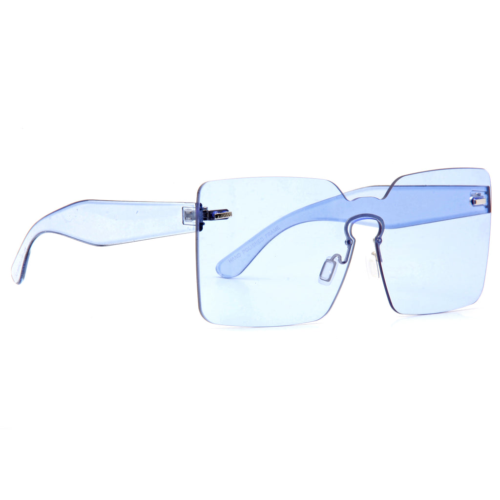 Baldwin Rimless Color Tint Square Shield Sunglasses
