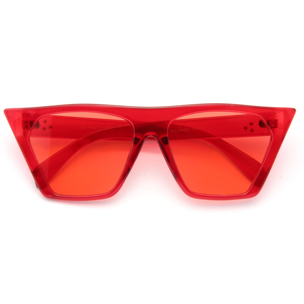 Edge Designer Inspired Sharp Point Transparent 90s Cat Eye Sunglasses