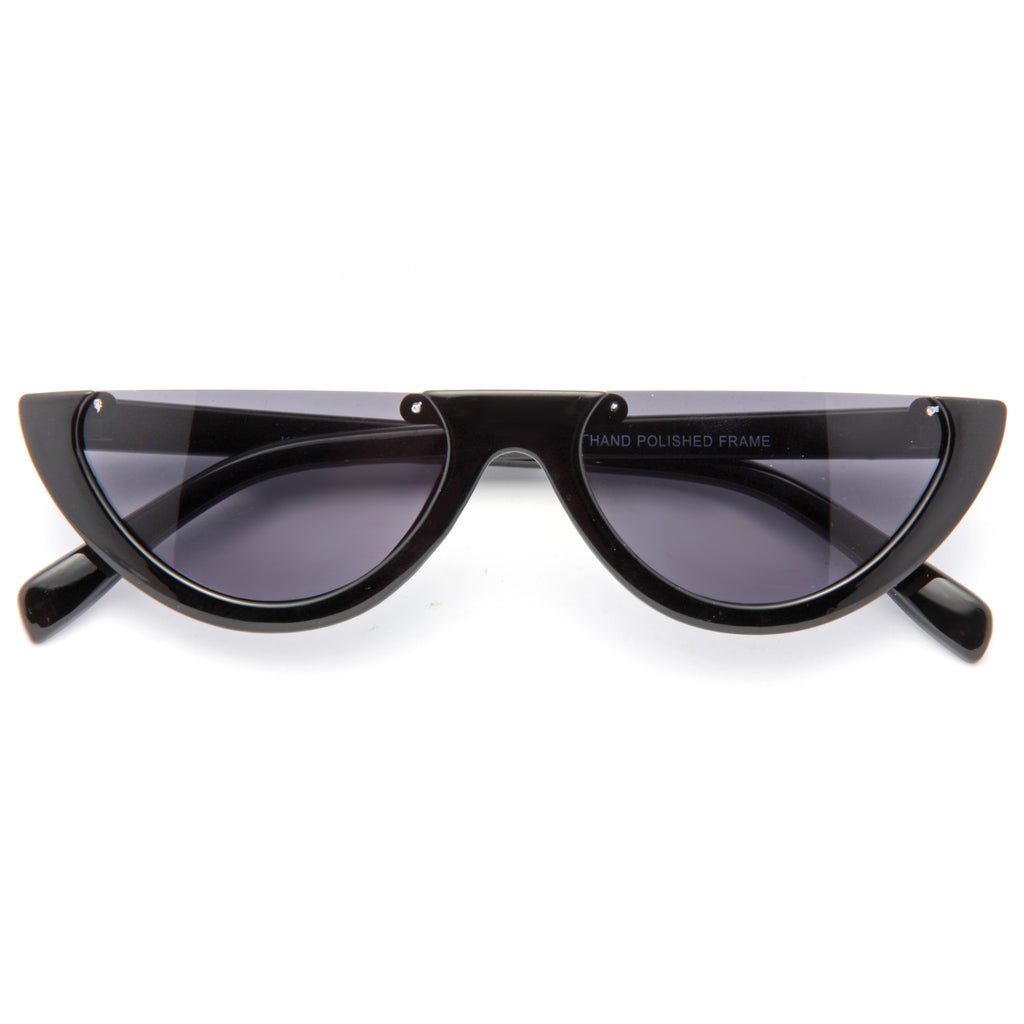 Tira Half Frame 90s Cat Eye Sunglasses – CosmicEyewear