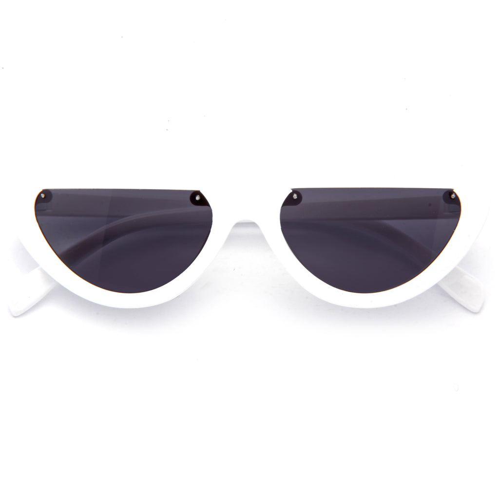 Tira Half Frame 90s Cat Eye Sunglasses