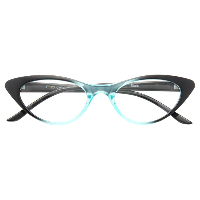 Valencia Gradient Frame Cat Eye Clear Glasses