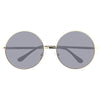 Beyonce Style Oversized Metal Round Super Dark Celebrity Sunglasses