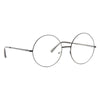 Lennon 6 Oversized Metal Round Clear Glasses
