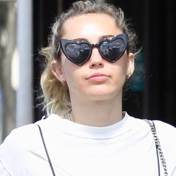 Miley Cyrus Style Angled Heart Celebrity Sunglasses