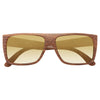 Alex Wood Grain Super Dark Flat Top Sunglasses