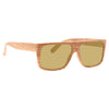 Alex Wood Grain Super Dark Flat Top Sunglasses