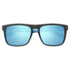 Montier Wood Grain Polarized Color Mirror Flat Top Sunglasses