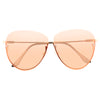 Hallett Semi-Rimless Color Tint Aviator Sunglasses