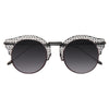 Chantilly Metal Cutout Horn Rimmed Sunglasses