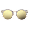 Chantilly Metal Cutout Horn Rimmed Sunglasses