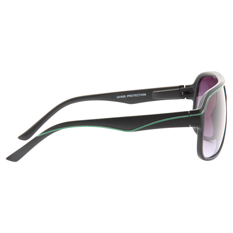 Carson 2 Color Stripe Plastic Aviator Sunglasses