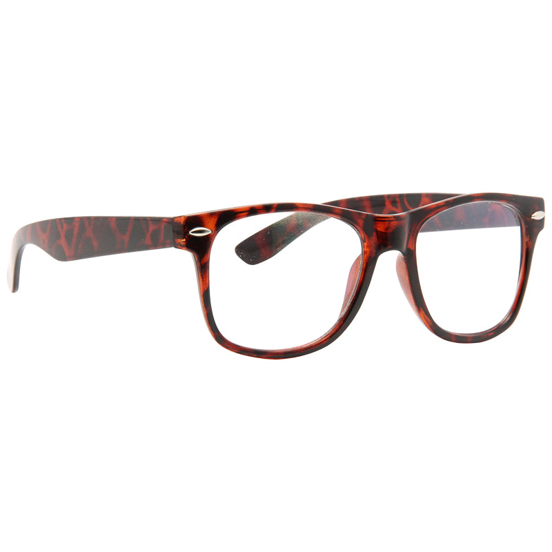 Jude Large Clear Horn Rimmed Lightly Reflective Clear Frame Glasses