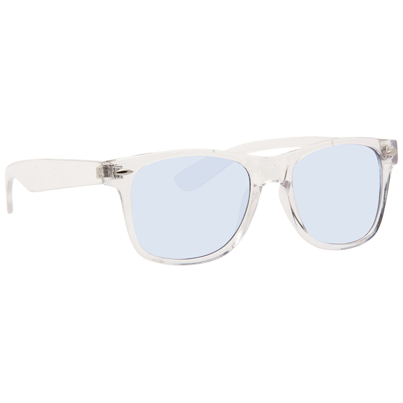 Jude Large Horn Rimmed Tinted Lens Clear Frame Sunglasses