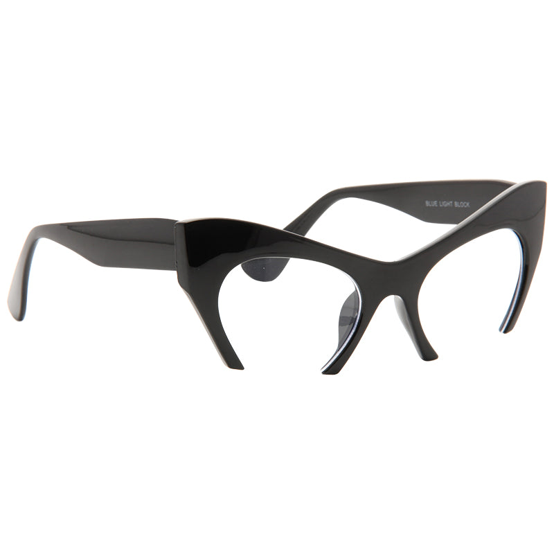 Rasoir Designer Inspired Blue Light Blocking Clear Cat Eye Glasses
