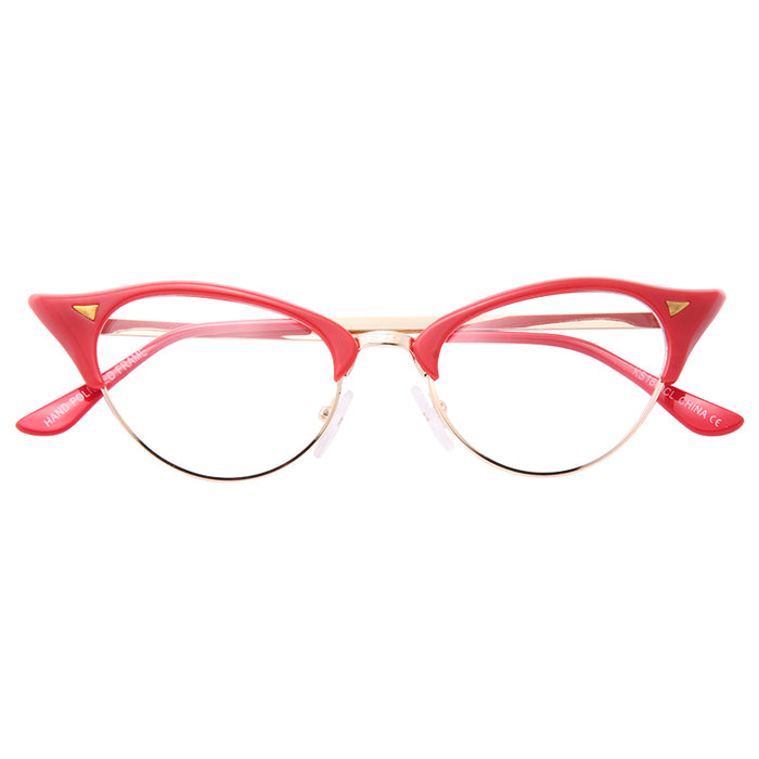 Enon Sharp Point Cat Eye Clear Glasses