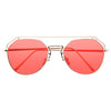Dailey Flat Lens Color Tint Aviator Sunglasses