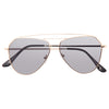 Bellair Flat Lens Color Tint Aviator Sunglasses
