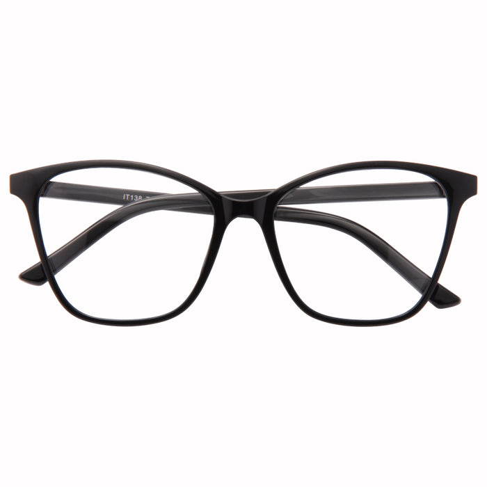 Radford Thin Frame Clear Horn Rimmed Glasses