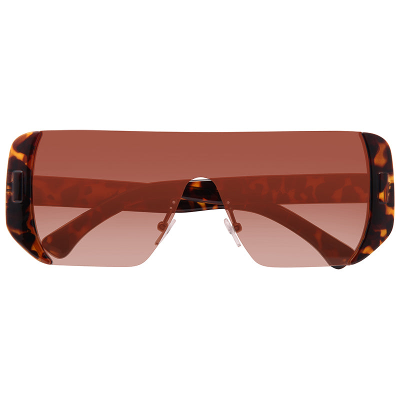 Jermyn Oversized Rimless Flat Top Shield Sunglasses