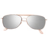 Slim 57mm Silver Mirror Aviator Sunglasses