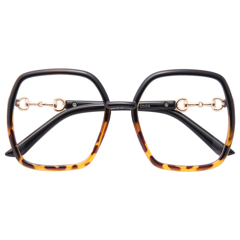 Cora Square Frame Clear Glasses