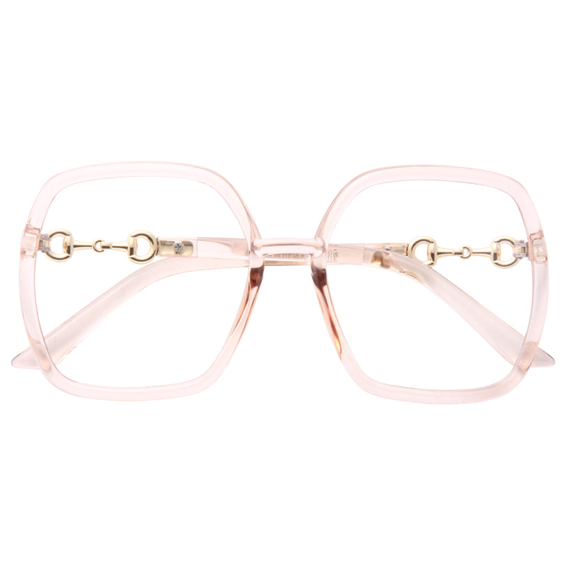 Cora Square Frame Clear Glasses