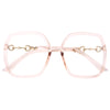 Cora Square Frame Clear Glasses