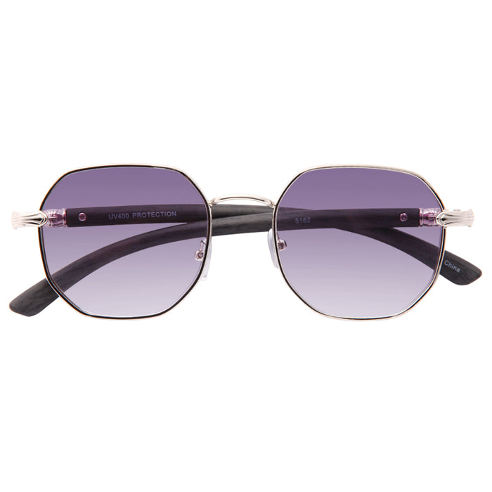 Hexagonal 2 Designer Inspired Flat Lens Sunglasses