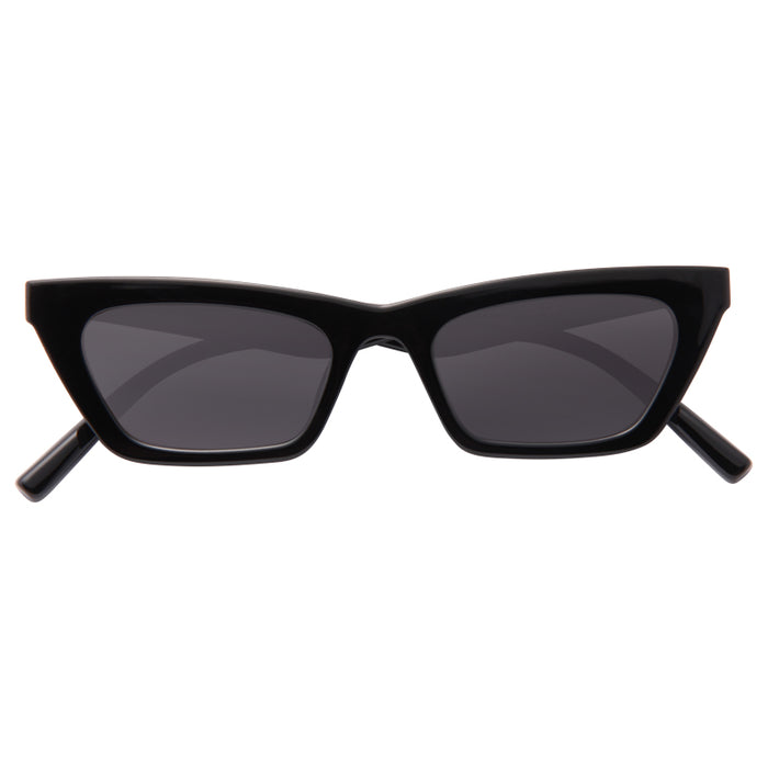 Erin Flat Lens Slim Cat Eye Sunglasses