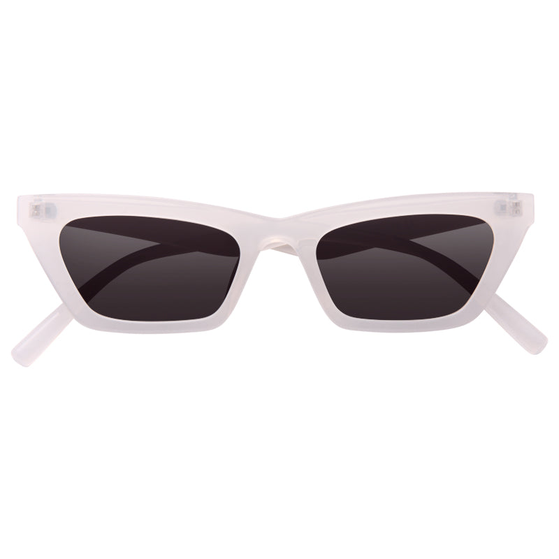Erin Flat Lens Slim Cat Eye Sunglasses