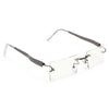 Sarah Palin Style Luxe Rimless Rectangular Celebrity Clear Glasses