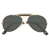 Kids Classic 48MM Leather Trim Aviator Sunglasses