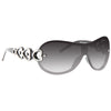 Kids Oversized Heart Accent Rimless Shield Aviator Sunglasses