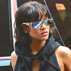 Rihanna Style Polarized Slim Mirror Shield Celebrity Sunglasses
